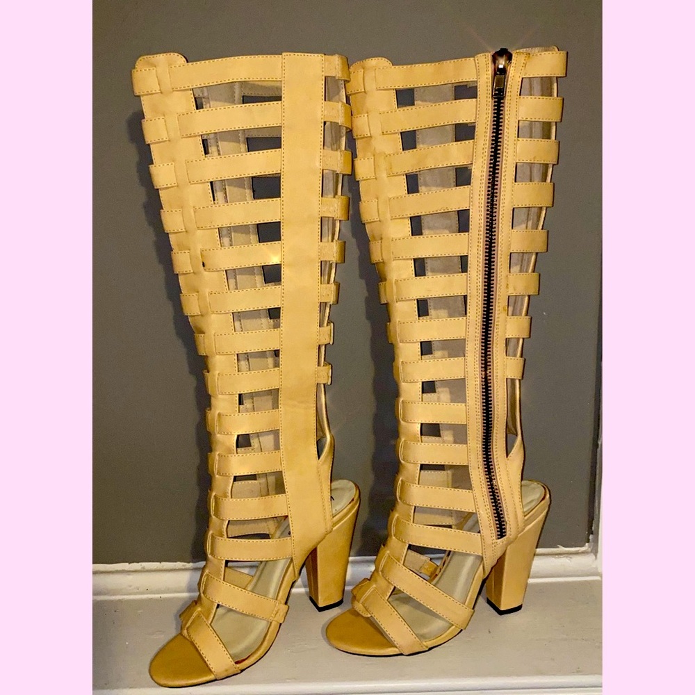Michael Antonio Caged Open Toe Boots